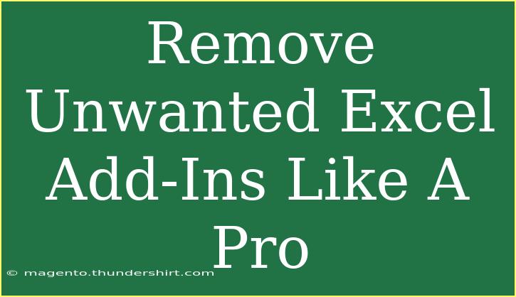 Remove Unwanted Excel Add-Ins Like A Pro