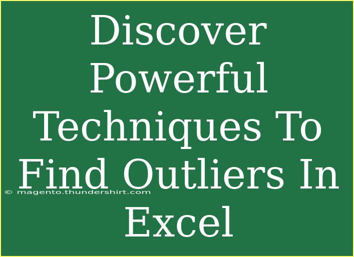 Discover Powerful Techniques To Find Outliers In Excel