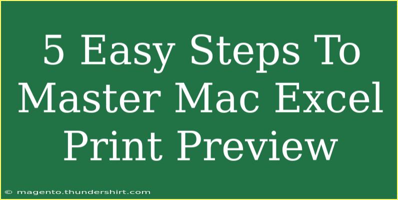 5 Easy Steps To Master Mac Excel Print Preview