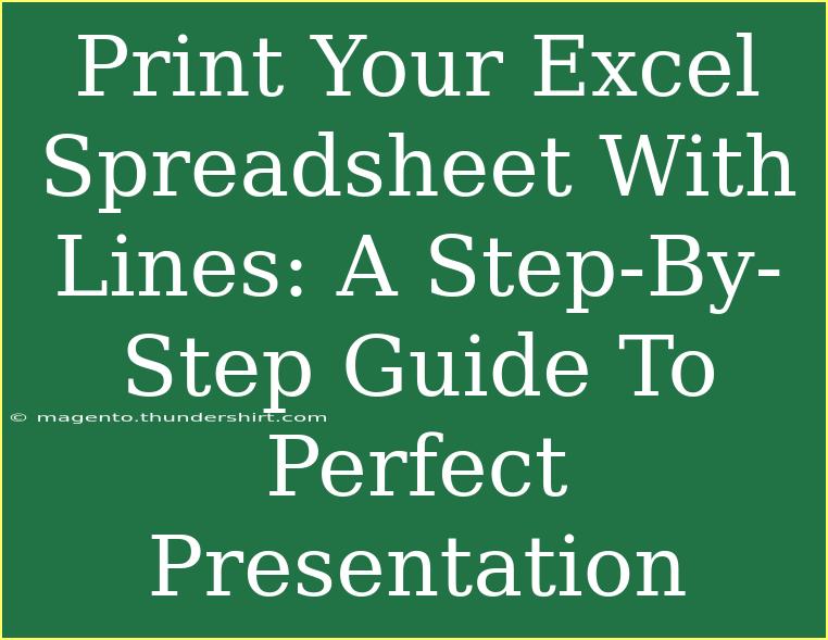 Print Your Excel Spreadsheet With Lines: A Step-By-Step Guide To Perfect Presentation