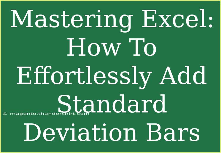 Mastering Excel: How To Effortlessly Add Standard Deviation Bars