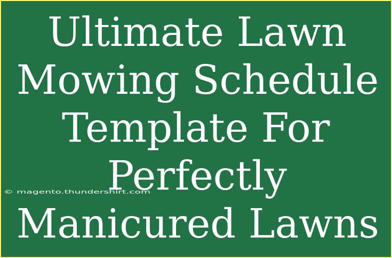 Ultimate Lawn Mowing Schedule Template For Perfectly Manicured Lawns