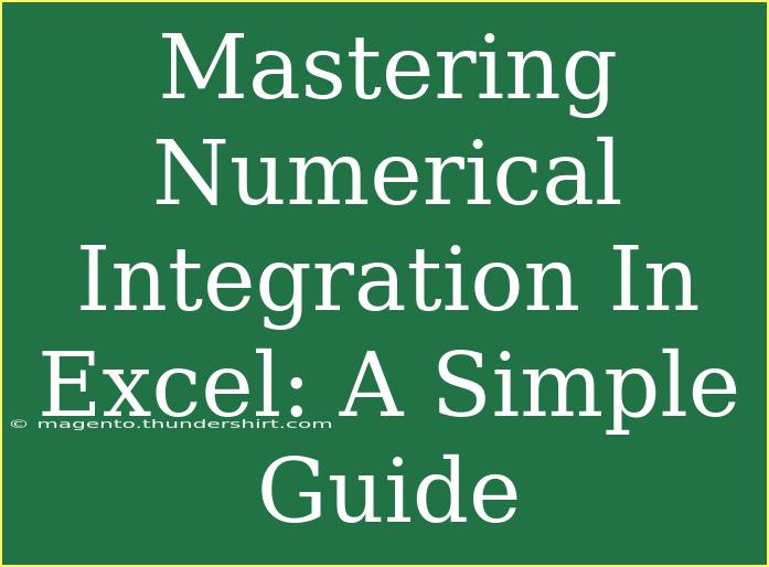 Mastering Numerical Integration In Excel: A Simple Guide