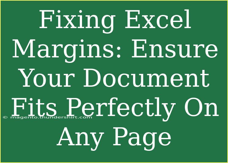 Fixing Excel Margins: Ensure Your Document Fits Perfectly On Any Page