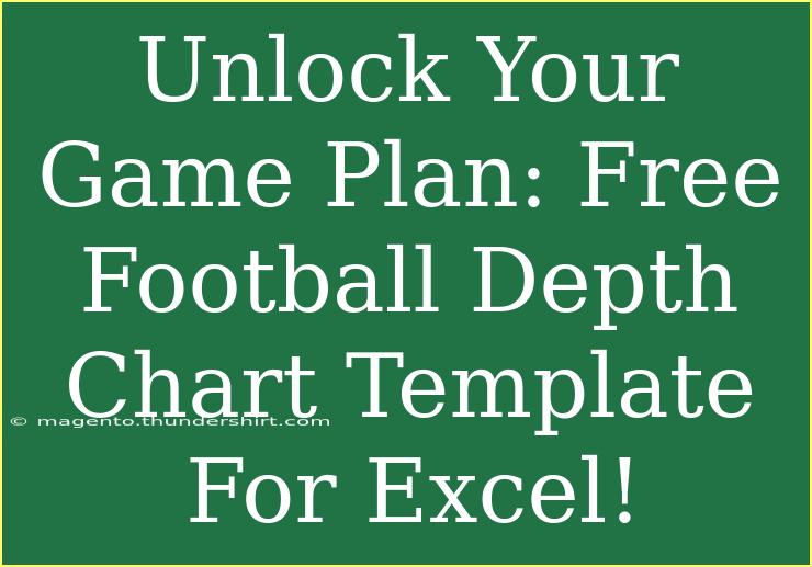 Unlock Your Game Plan: Free Football Depth Chart Template For Excel!