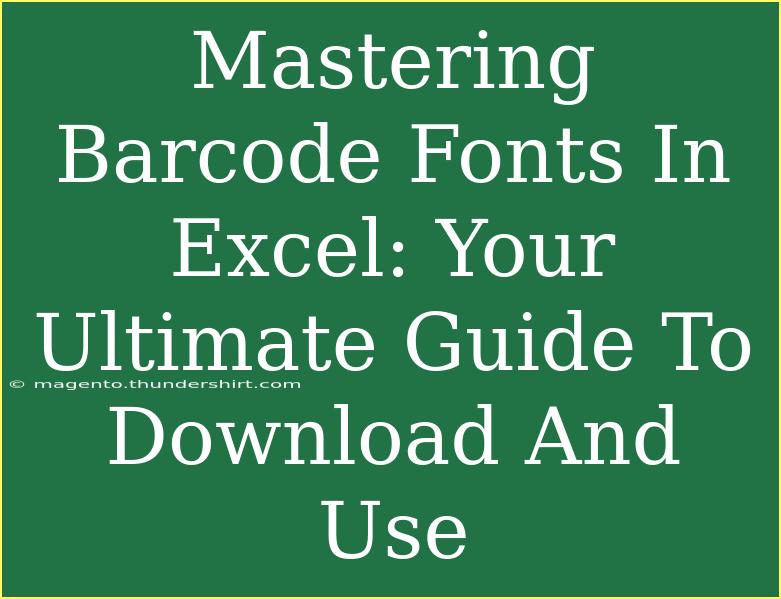 Mastering Barcode Fonts In Excel: Your Ultimate Guide To Download And Use