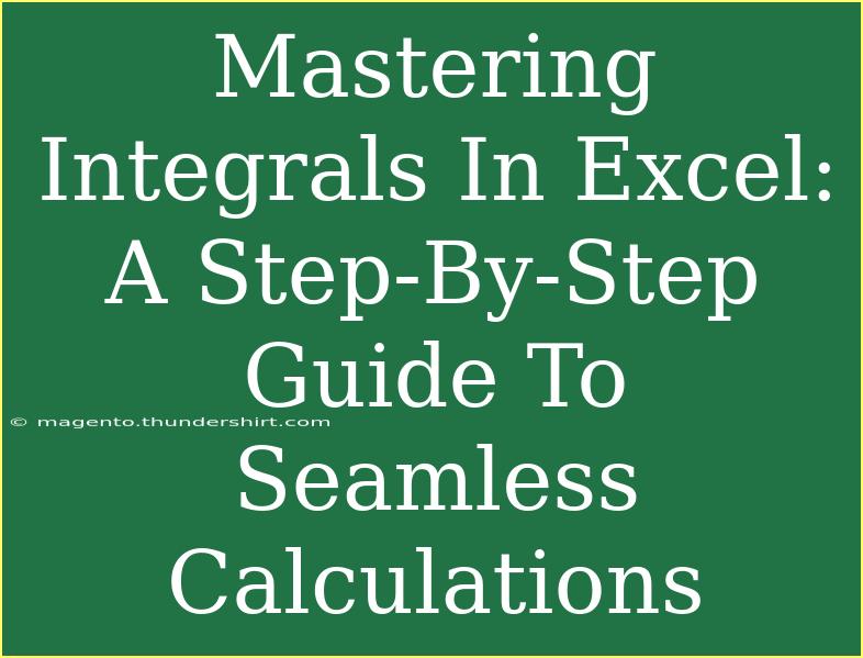 Mastering Integrals In Excel: A Step-By-Step Guide To Seamless Calculations