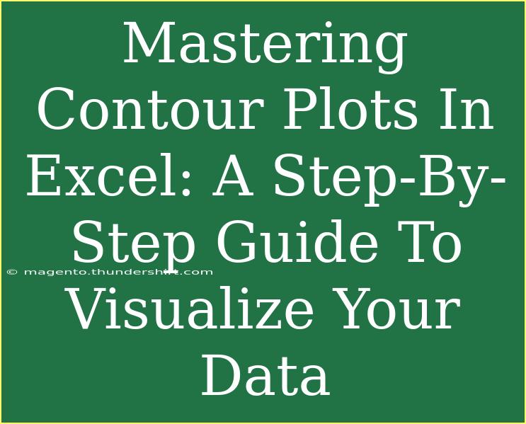 Mastering Contour Plots In Excel: A Step-By-Step Guide To Visualize Your Data