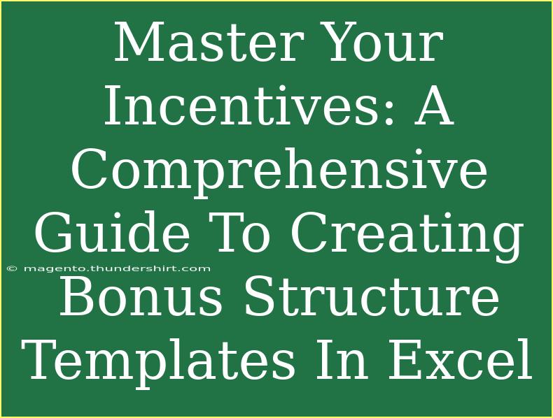 Master Your Incentives: A Comprehensive Guide To Creating Bonus Structure Templates In Excel