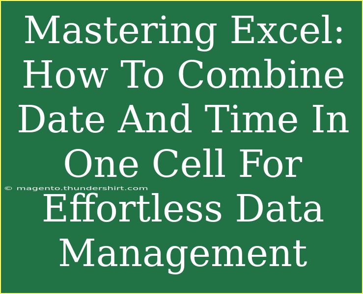 Mastering Excel: How To Combine Date And Time In One Cell For Effortless Data Management