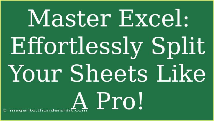 Master Excel: Effortlessly Split Your Sheets Like A Pro!