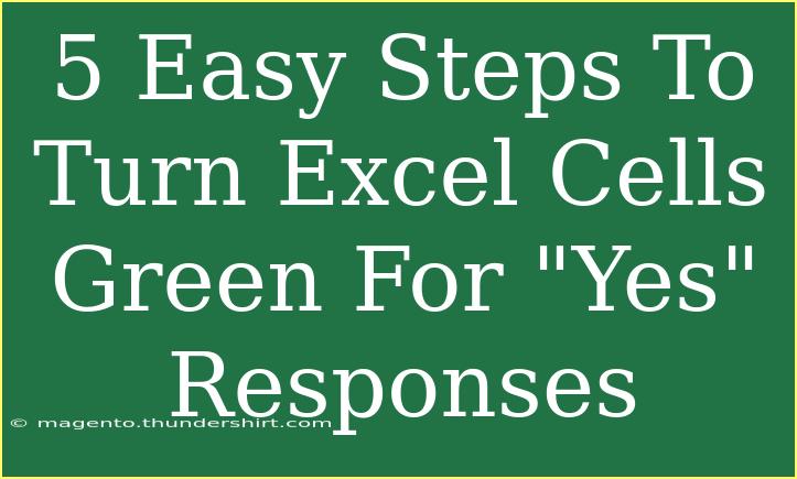 5 Easy Steps To Turn Excel Cells Green For 