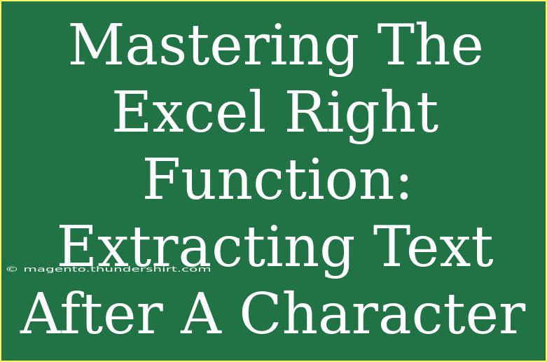 Mastering The Excel Right Function: Extracting Text After A Character