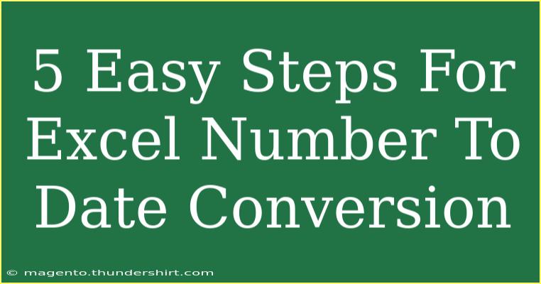 5 Easy Steps For Excel Number To Date Conversion