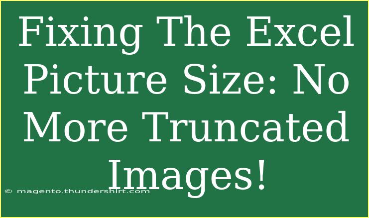 Fixing The Excel Picture Size: No More Truncated Images!