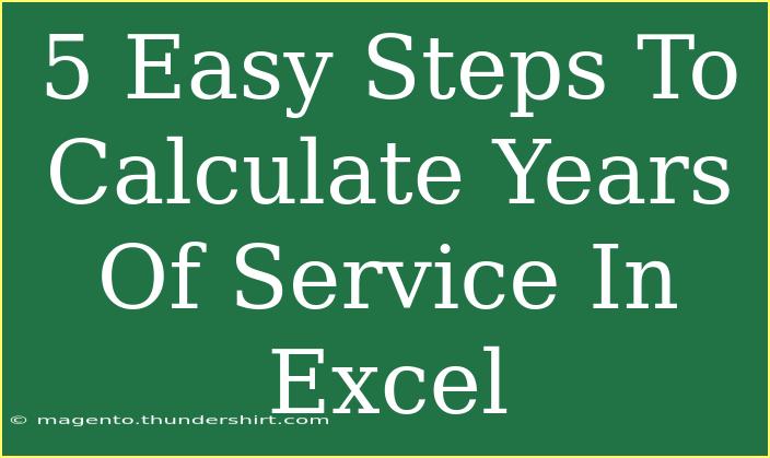 5 Easy Steps To Calculate Years Of Service In Excel