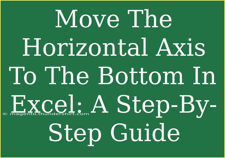 Move The Horizontal Axis To The Bottom In Excel: A Step-By-Step Guide