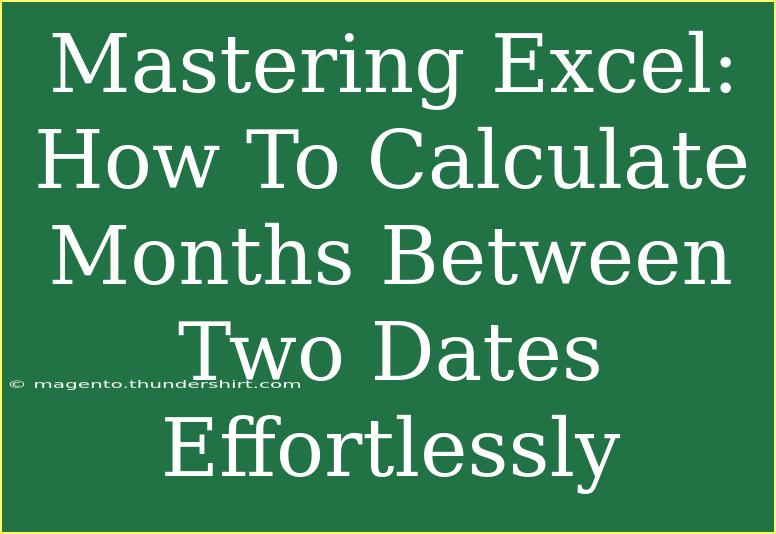 Mastering Excel: How To Calculate Months Between Two Dates Effortlessly