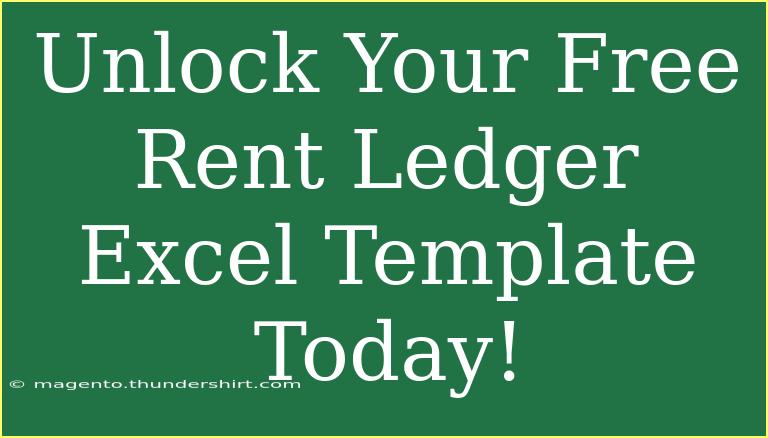 Unlock Your Free Rent Ledger Excel Template Today!