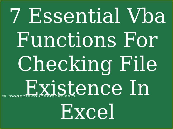 7 Essential Vba Functions For Checking File Existence In Excel