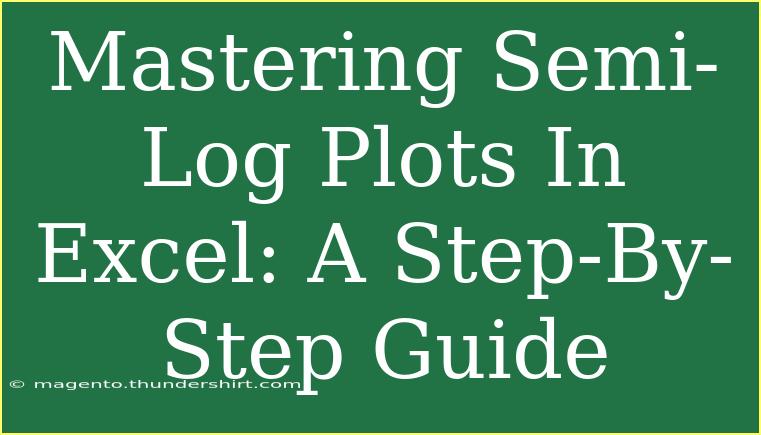 Mastering Semi-Log Plots In Excel: A Step-By-Step Guide