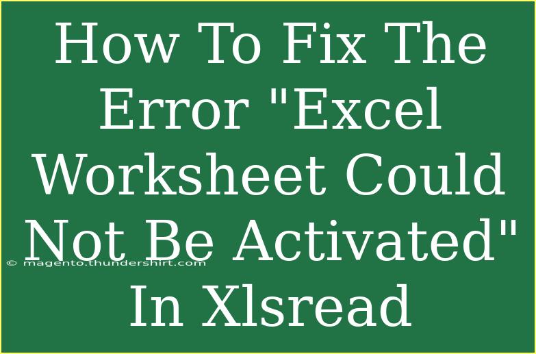 How To Fix The Error 