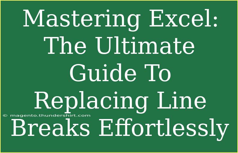 Mastering Excel: The Ultimate Guide To Replacing Line Breaks Effortlessly