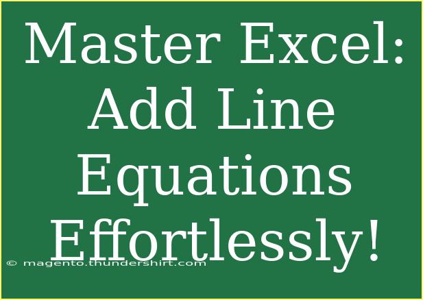 Master Excel: Add Line Equations Effortlessly!