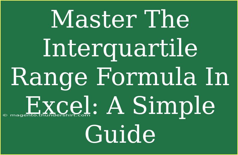 Master The Interquartile Range Formula In Excel: A Simple Guide