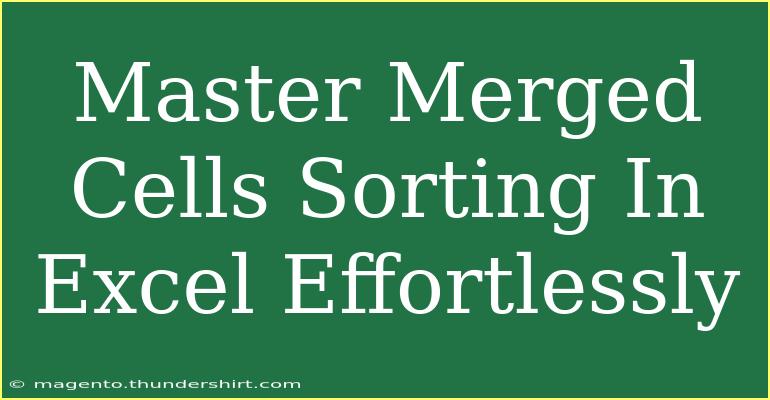 Master Merged Cells Sorting In Excel Effortlessly