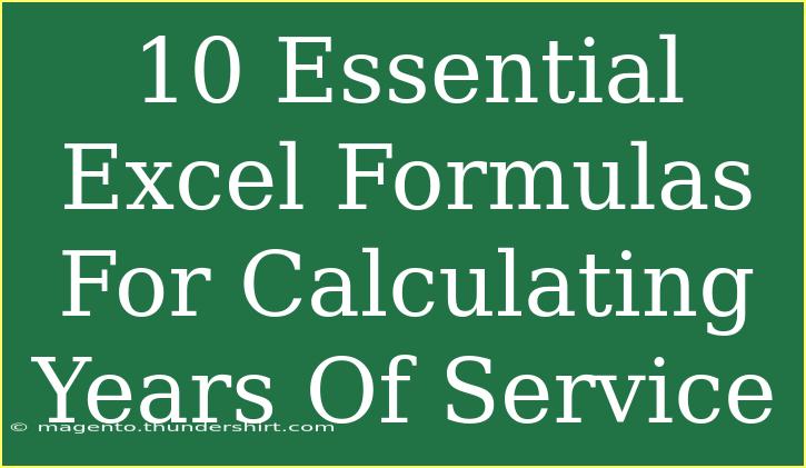 10 Essential Excel Formulas For Calculating Years Of Service