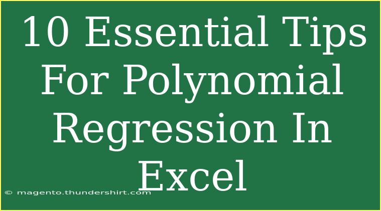 10 Essential Tips For Polynomial Regression In Excel