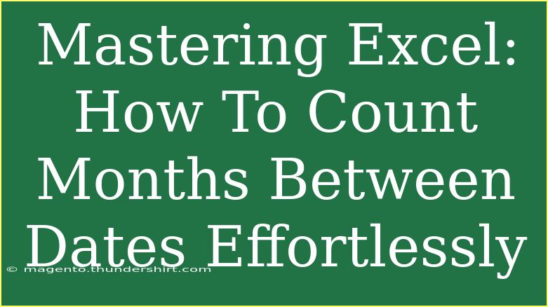 Mastering Excel: How To Count Months Between Dates Effortlessly