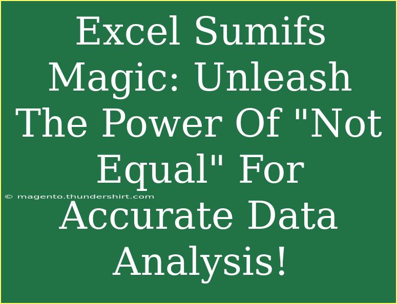 Excel Sumifs Magic: Unleash The Power Of 