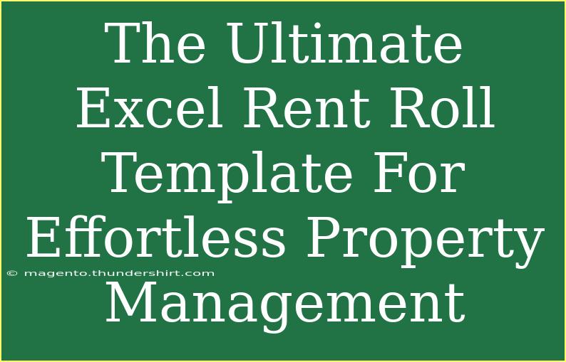 The Ultimate Excel Rent Roll Template For Effortless Property Management