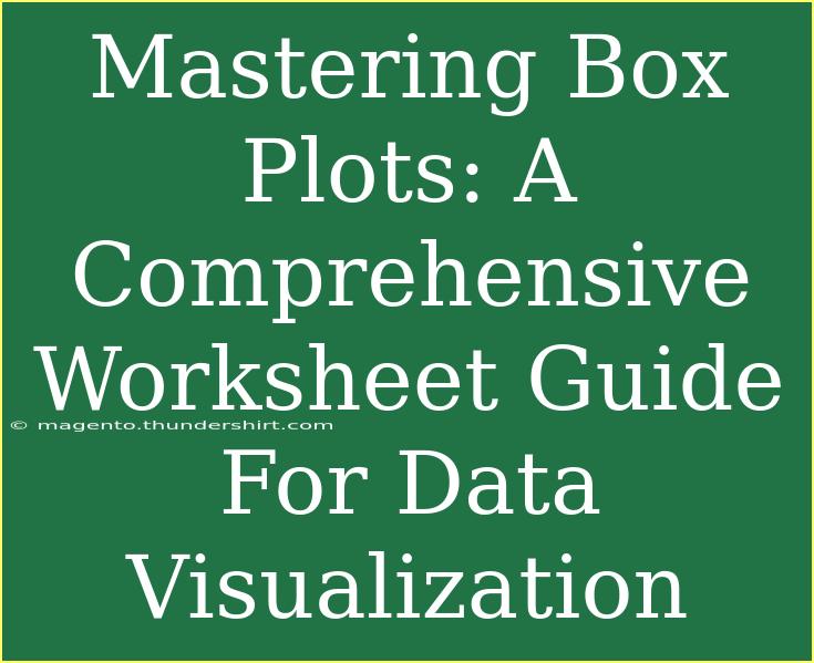 Mastering Box Plots: A Comprehensive Worksheet Guide For Data Visualization