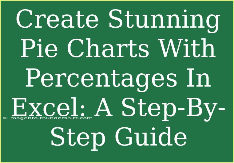 Create Stunning Pie Charts With Percentages In Excel: A Step-By-Step Guide