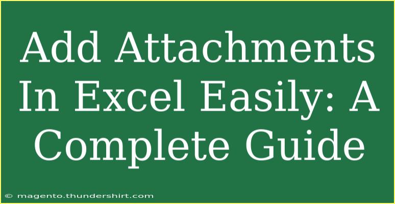 Add Attachments In Excel Easily: A Complete Guide