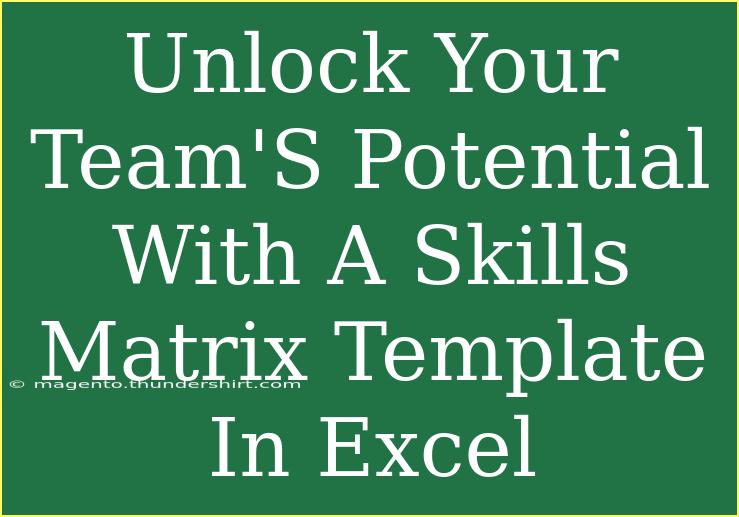 Unlock Your Team'S Potential With A Skills Matrix Template In Excel