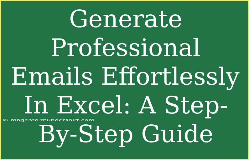 Generate Professional Emails Effortlessly In Excel: A Step-By-Step Guide