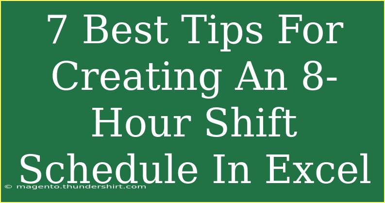 7 Best Tips For Creating An 8-Hour Shift Schedule In Excel