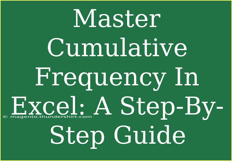 Master Cumulative Frequency In Excel: A Step-By-Step Guide