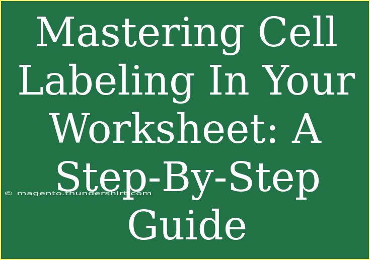 Mastering Cell Labeling In Your Worksheet: A Step-By-Step Guide