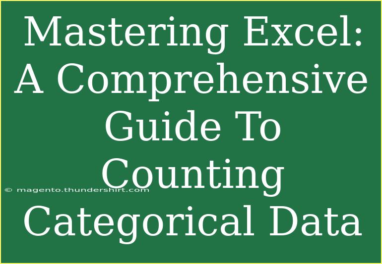 Mastering Excel: A Comprehensive Guide To Counting Categorical Data