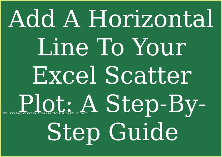 Add A Horizontal Line To Your Excel Scatter Plot: A Step-By-Step Guide