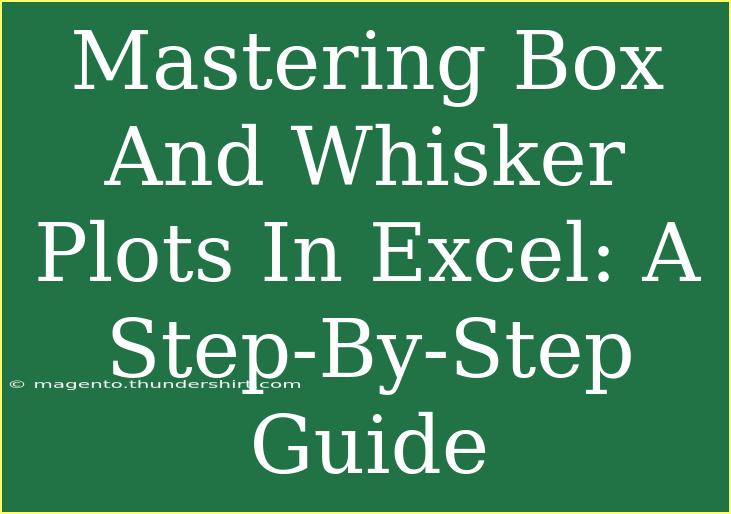 Mastering Box And Whisker Plots In Excel: A Step-By-Step Guide