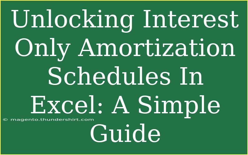 Unlocking Interest Only Amortization Schedules In Excel: A Simple Guide