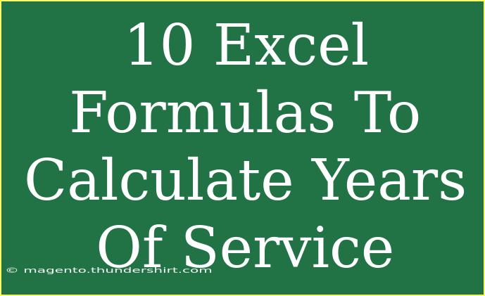 10 Excel Formulas To Calculate Years Of Service