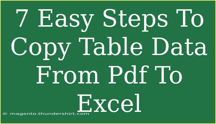 7 Easy Steps To Copy Table Data From Pdf To Excel