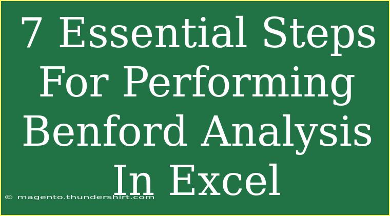 7 Essential Steps For Performing Benford Analysis In Excel